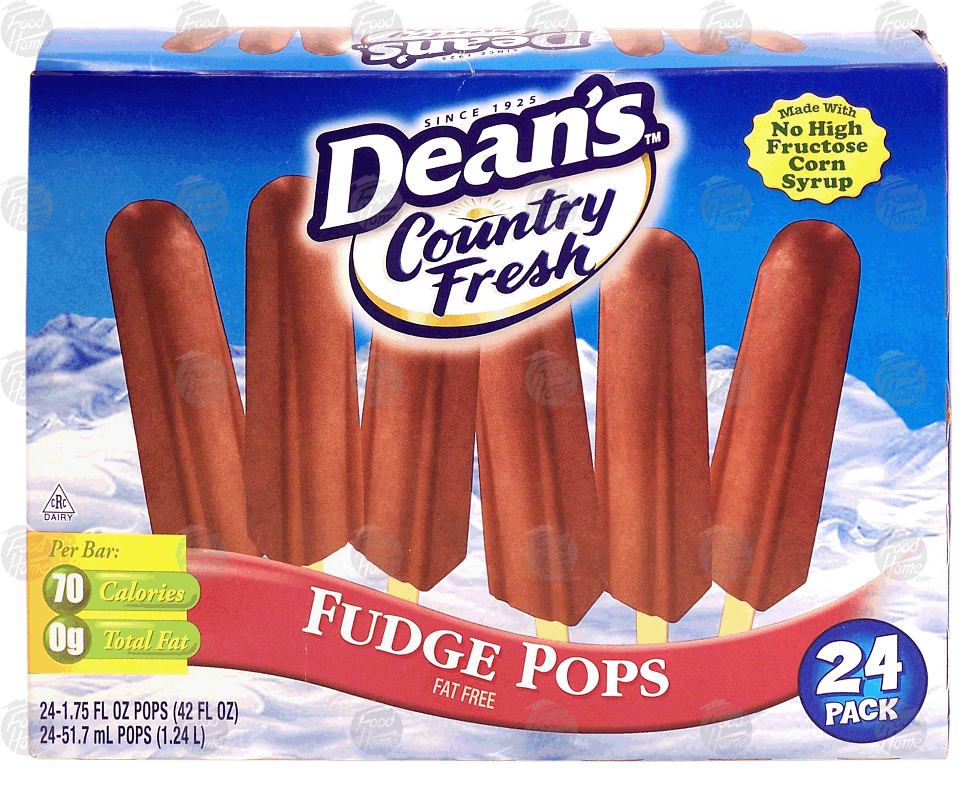 Dean's Country Fresh fudge pops, fat free, 24 pack Full-Size Picture